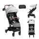 preview thumbnail 2 of 1, Carbon Steel Foldable Stroller with Recline and Footrest - 28” L x 17.3” W x 42.1” H