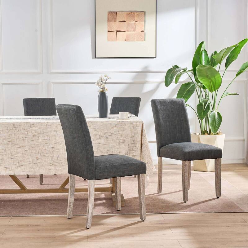FERPIT 2 Pack Stylish Modern Armless Upholstered Dining Chairs - 17.5"W x 23"D x 36.5"H
