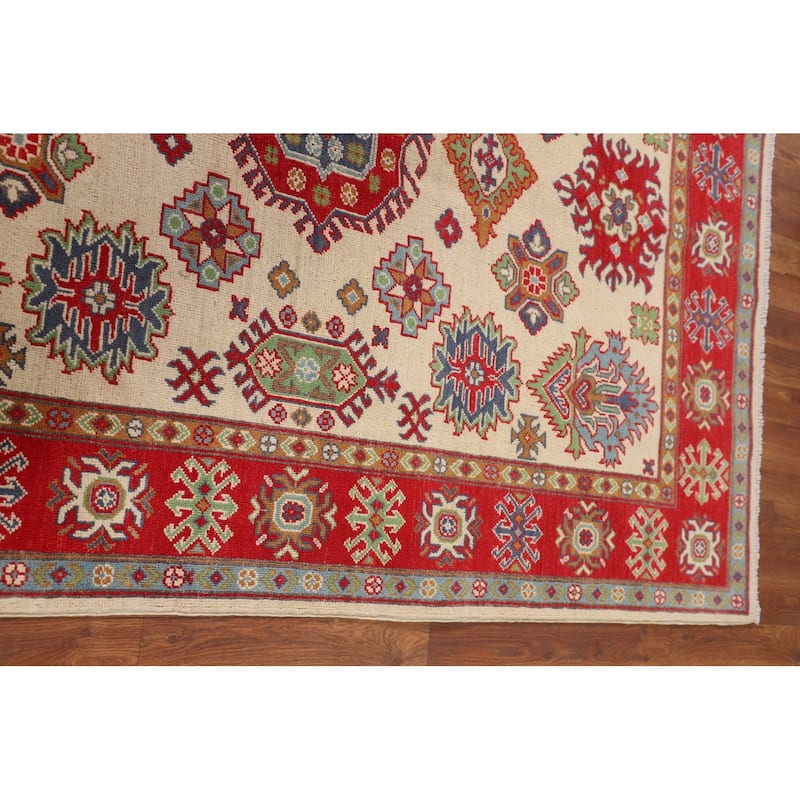 Kazak Area Rug Handmade Traditional Wool Carpet - 4'9" x 6'10"