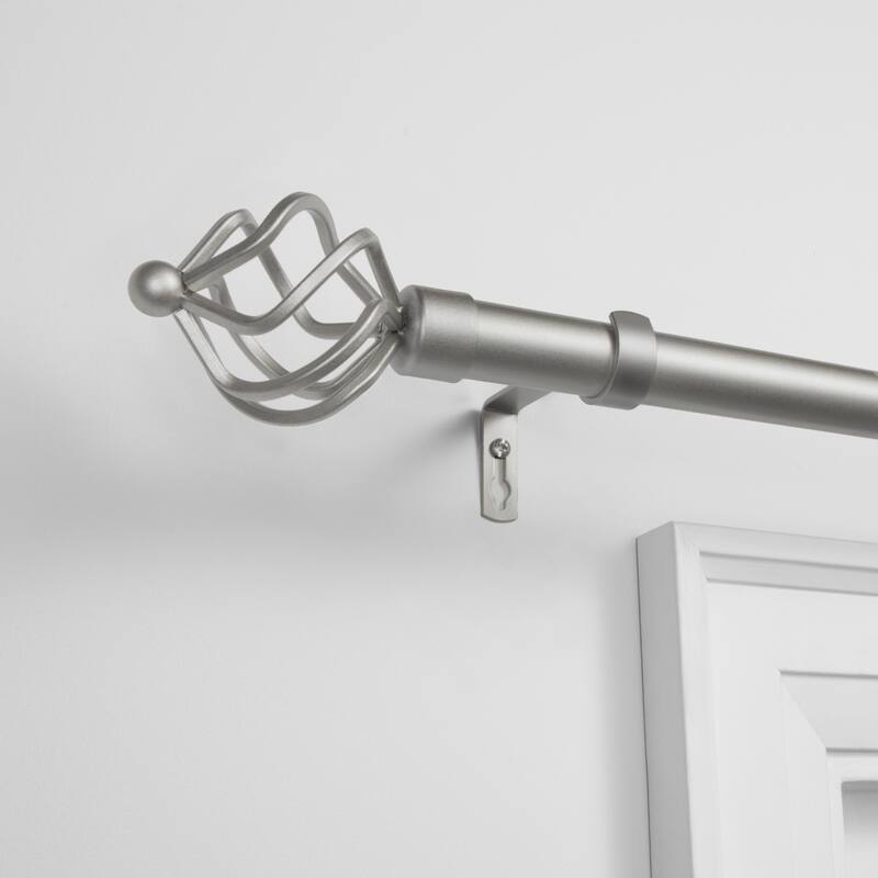 EXCLUSIVE HOME Torch 1" Curtain Rod and Finial Set - 84-160