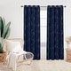 preview thumbnail 1 of 113, Deconovo Gold Line 52 Width Curtain Panel Pair (2 Panel) 52Wx84L Inch - Navy Blue