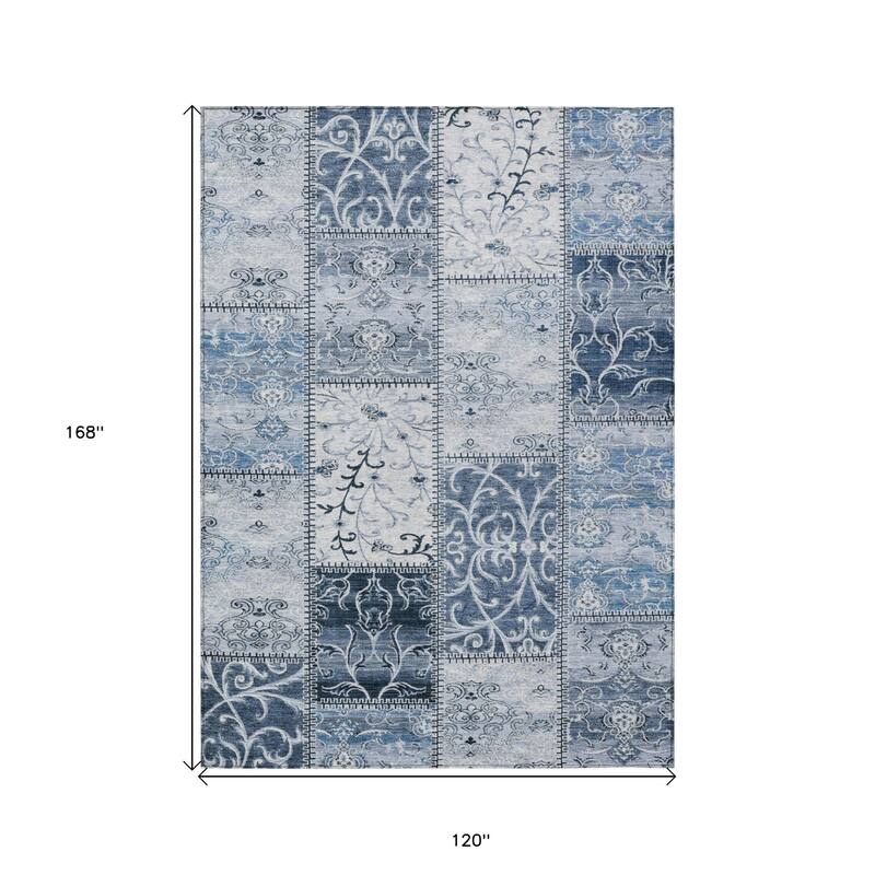 Mane Patchwork Weather Resistant Blended Style Outdoor Rug