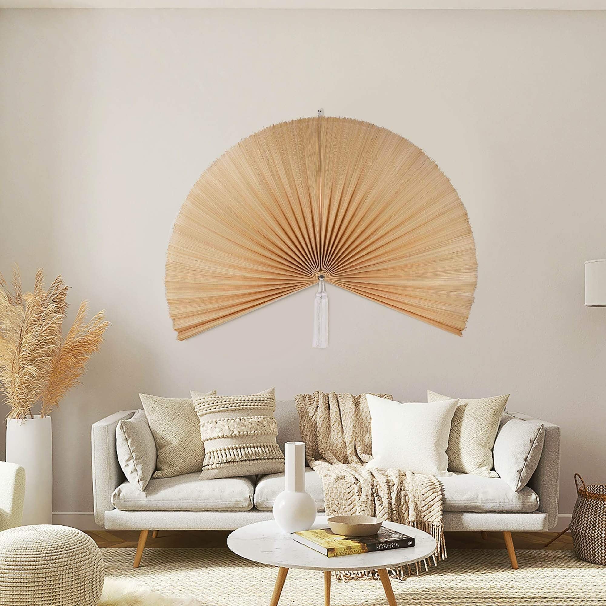 Giant Wall Décor Folding Fan Asian Bamboo Fan with Tassel for Fireplace  Décor, Wall Accent - Bed Bath \u0026 Beyond - 35050493, image size:2000x2000