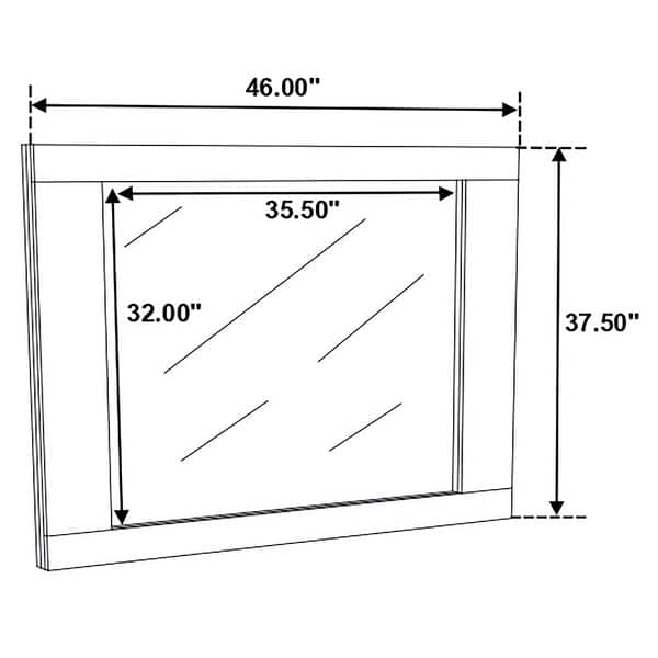 dimension image slide 13 of 52, Felicity Glossy White Bedroom Set with LED Lighting