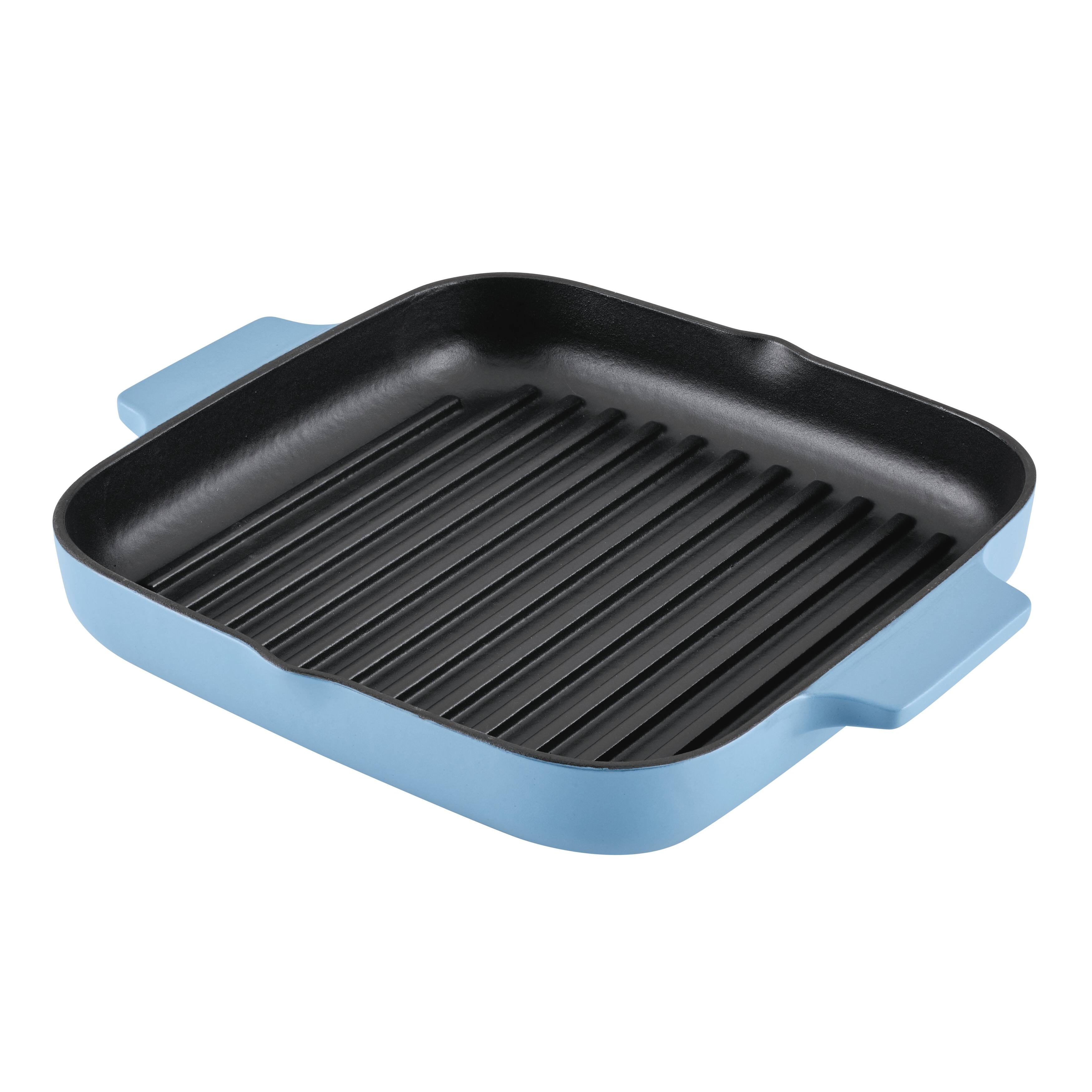 KitchenAid Enameled Cast Iron Square Grill and Roasting Pan, 11Inch