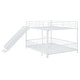 preview thumbnail 28 of 70, Metal Bunk Bed with Slide and Door, Twin Over Twin/Full Over Full Low Bunk Bedframe with Fence Guardrails and Ladder for 2 Kids