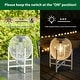 preview thumbnail 13 of 16, Glitzhome White Metal Outdoor Solar Lantern with Stand (Set of 2)