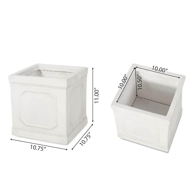 Burgos Outdoor Cast Stone Outdoor Planter by Christopher Knight Home