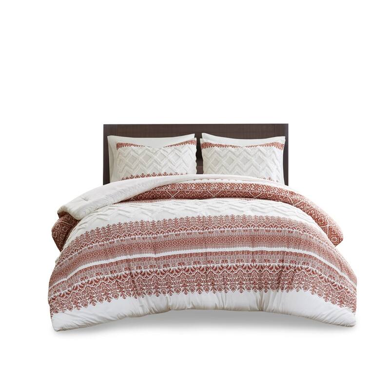 GDF Studio - Mila Cotton Comforter Set with Chenille Tufting