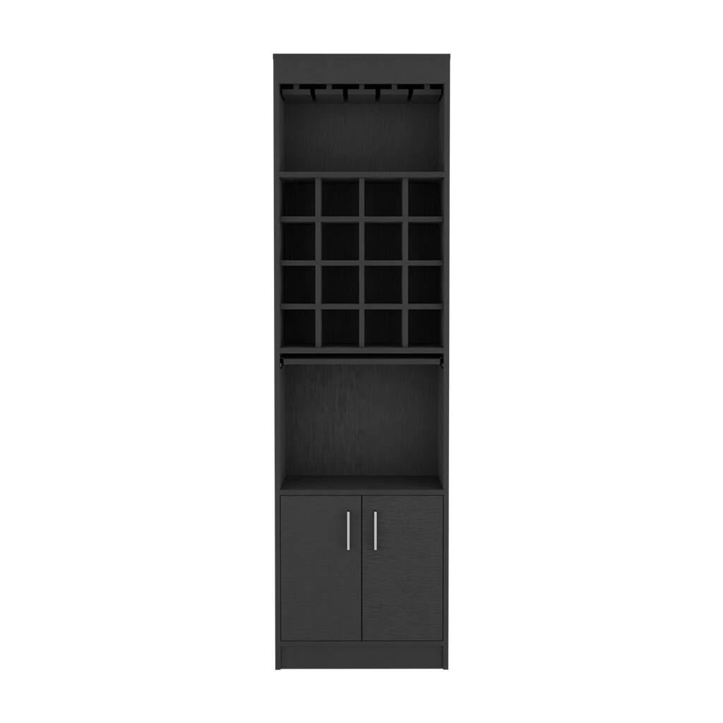 Bar Cabinet for Kitchen, Dining Room, Living Room, Black