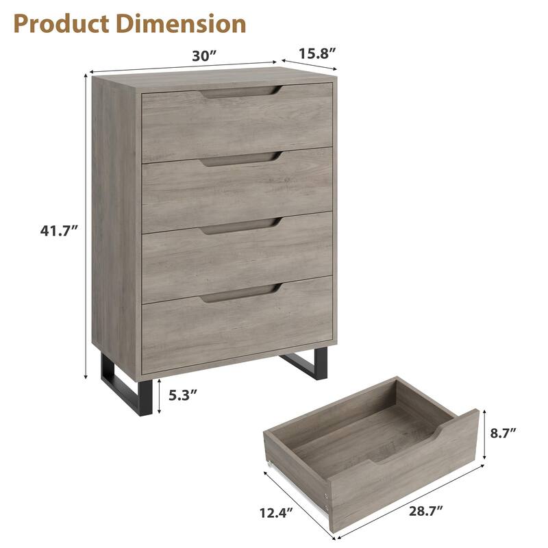 4/6 Drawer Dresser, Freestanding Storage Cabinet for Bedroom, Closet