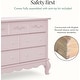 preview thumbnail 5 of 6, Evolur Aurora Pink Wood Seven-drawer Double Dresser