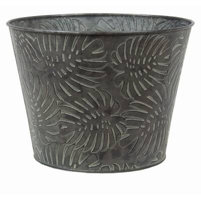 Embossed Palm Leaf Pattern Planter