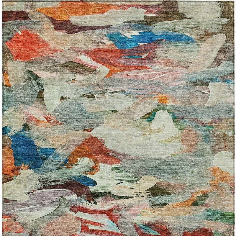 HomeRoots Abstract Transitional Rectangle Outdoor Rug