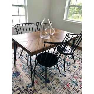 Horizons Rustic Caramel with Sawmark Distressing Dinette Table - Grey