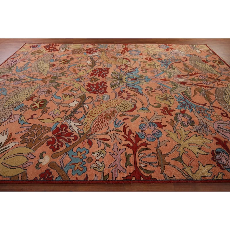 Animals Design Ziegler Indian Large Area Rug Handmade Wool Carpet - 9'10"x 13'11"