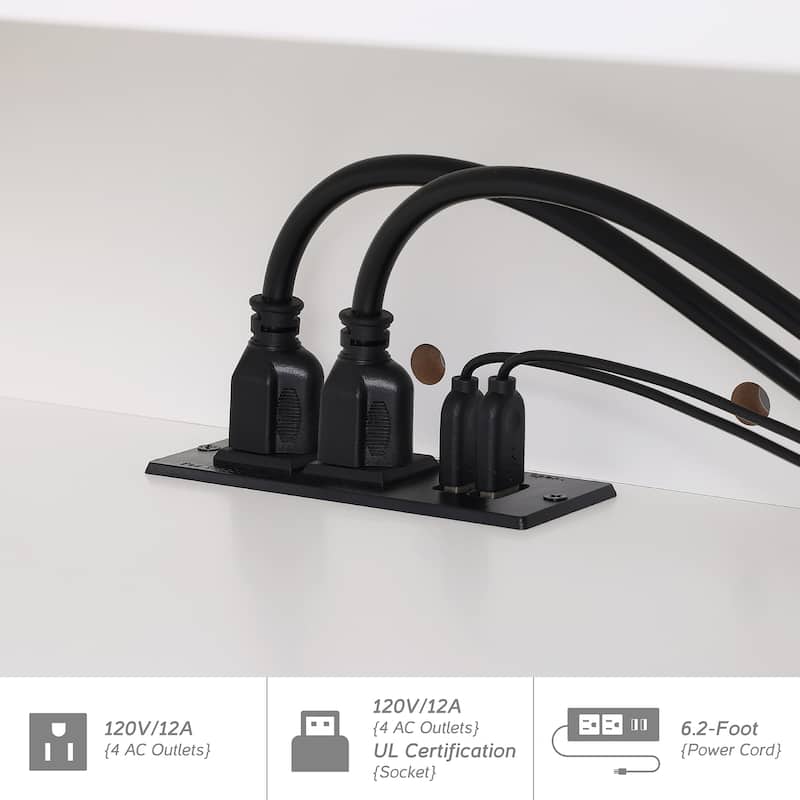 Floating TV Stand with Power Outlet for 80 inch