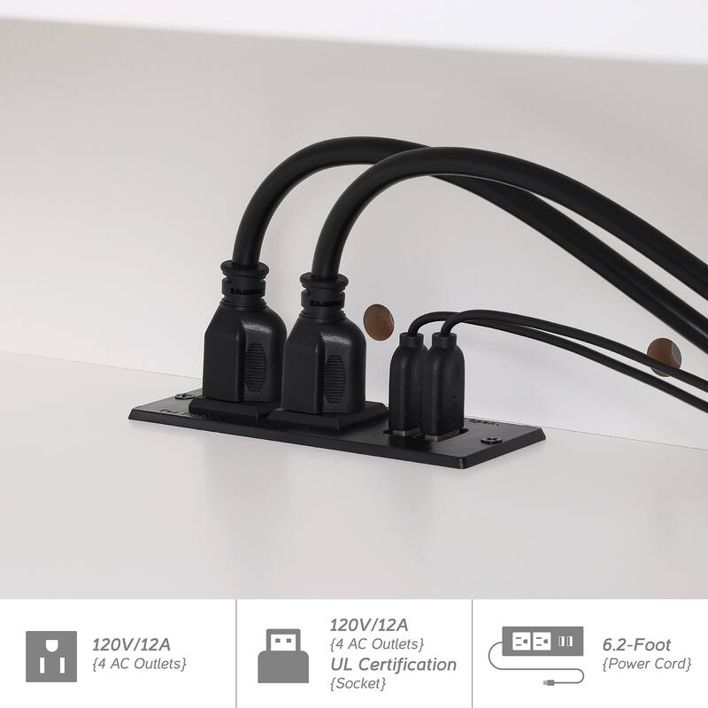 LED Floating TV Stand with Charging Station for 80 inch TV