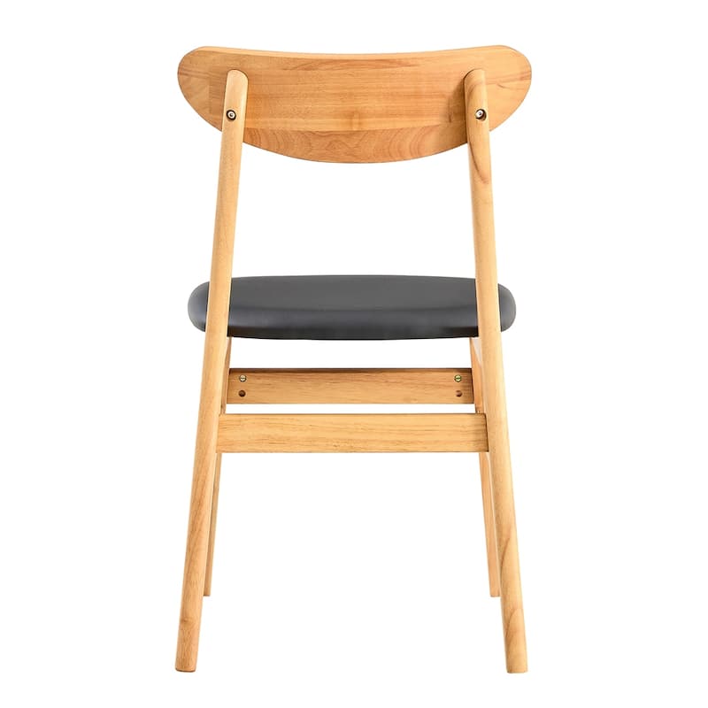 The Stylish And Durable Solid Wood Dining Chair,PU Cushion,Set of 2