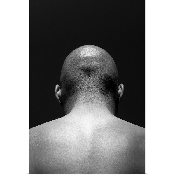 "Back view of a man's head and shoulders" Poster Print