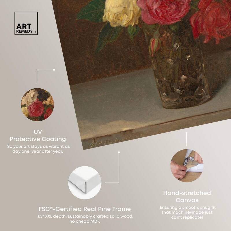 Babcock Flowers in Cut Glass Canvas by Art Remedy, Gallery Wrapped