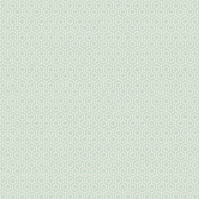 Seabrook Designs Waverly Honeycomb Unpasted Wallpaper - 27 in. W x 27 ft. L - Metallic Sky Blue