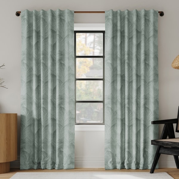 slide 2 of 22, Indigo Road by Egypt Sherrod Coppa Magnetic Closure Total Blackout Back Tab 1-Piece Curtain Panel, Single Panel 50" x 84" - Sage Green
