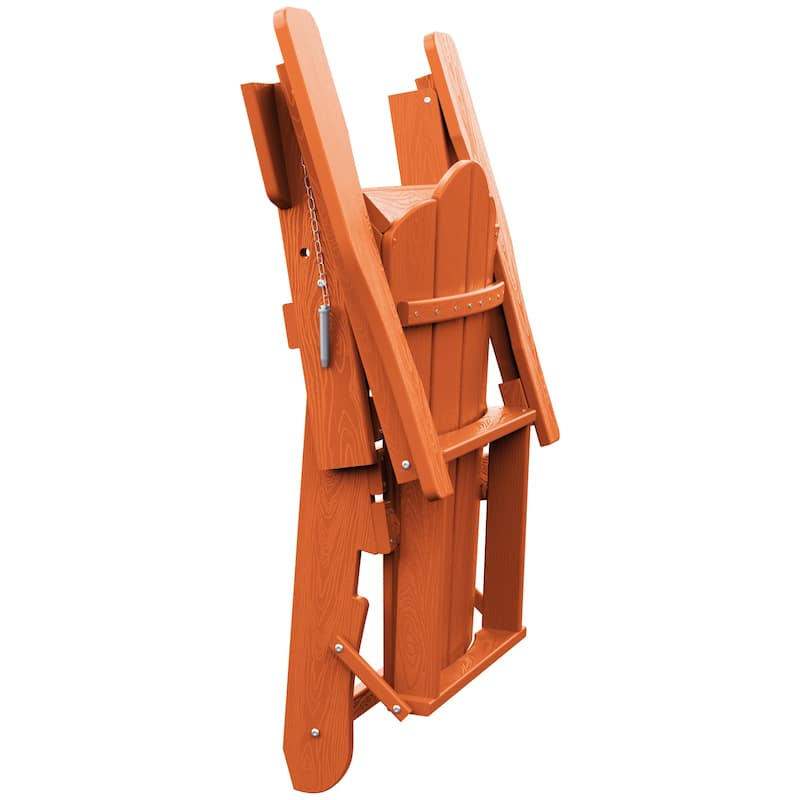 Outdoor HDPE Folding Classic Adirondack Chair All-Weather