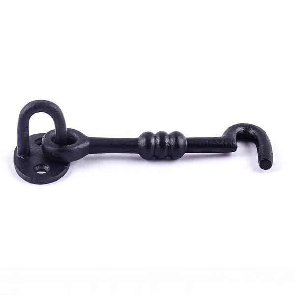 Enovatos Supply Doo Latch Lock 6" Cast Ion Swivel Style Hook And Eye Latch For Door In Oil Rubbed Bronze Finish W Screws%2f121102699