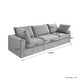 preview thumbnail 17 of 18, Modern Linen Sectional Sofa Commix Down Filled Overstuffed Upholstered Couches for Living Room