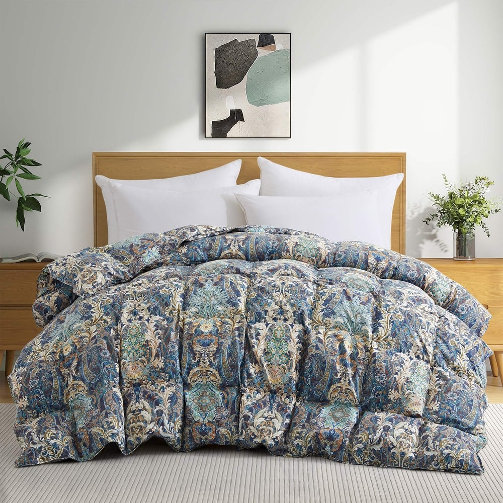 All Season Medium to Extra Warmth White Feather Down Comforter Duvet Insert
