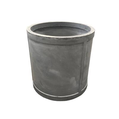 Durx-litecrete Lightweight Concrete Drum Light Grey Planter-Small - 12.6'x12.6'x12.6'
