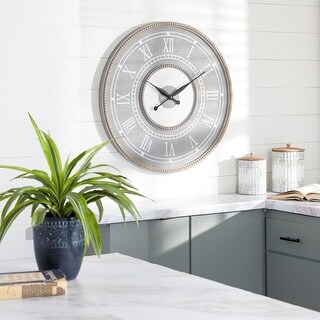 Gray Wood Wall Clock