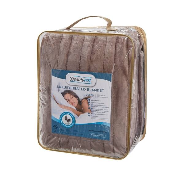Shop Beautyrest Heated Plush Blanket Overstock 10553854