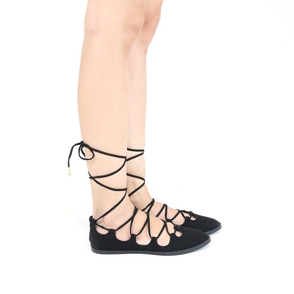 qupid lace up sandals