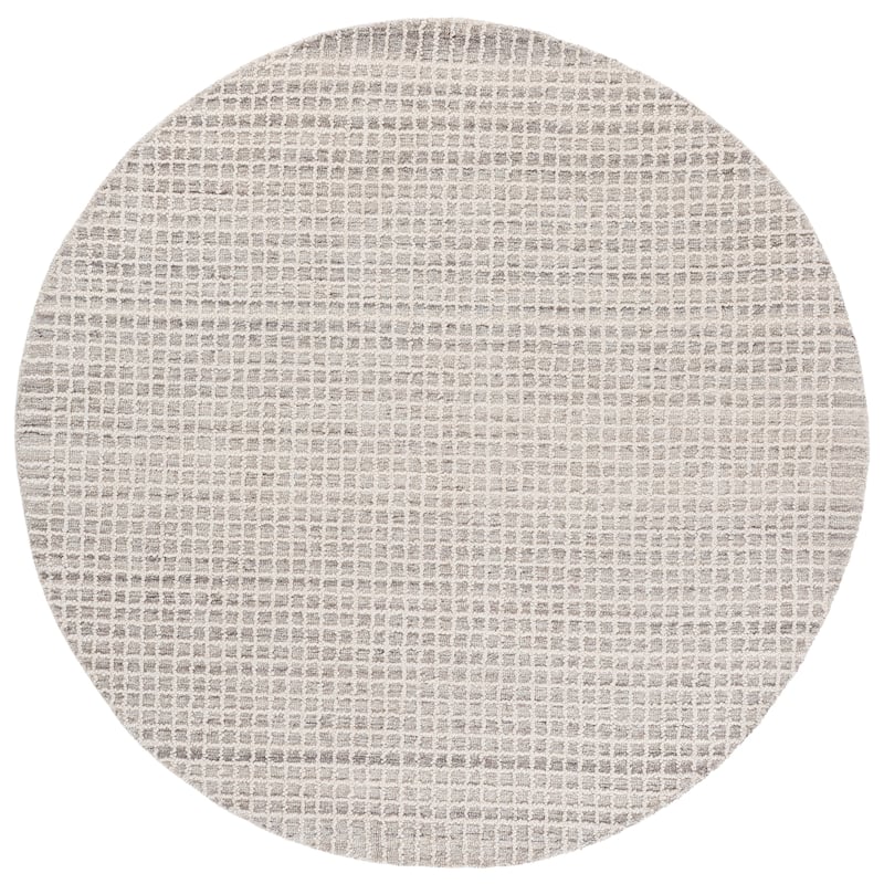 SAFAVIEH Handmade Abstract Youssra Wool Rug - 6' Round - Natural/Ivory