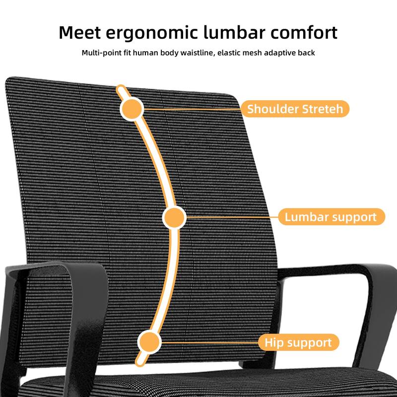 Roomfitters Minimalist Modern Office Chair - Metal Frame, Soft & Comfortable, Home & Office Use