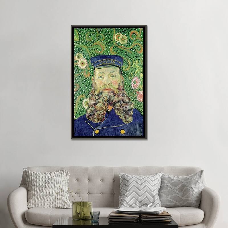 iCanvas "Portrait of the Postman Joseph Roulin, 1889 " by Vincent van Gogh Framed