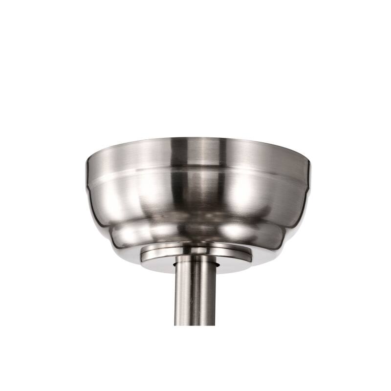 Brushed Nickel 52 in. Integrated LED Indoor 5-Blade Ceiling Fan with Light Kit and Wall Control - Brushed Nickel