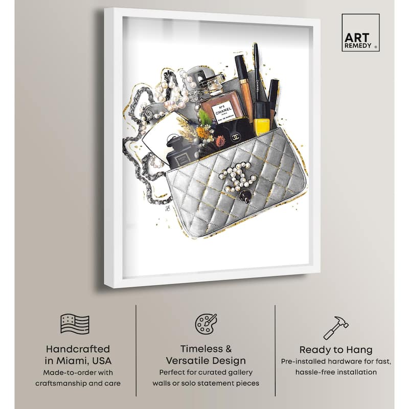 Grey Treasure Bag Shadowbox by Art Remedy