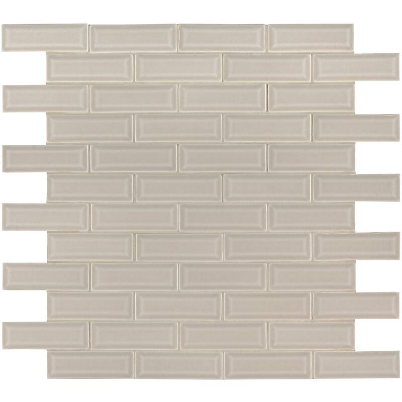 Ackland AKM-P-2X6BSWG-CA 12" x 12" Ceramic Brick Wall Mosaic Tile -