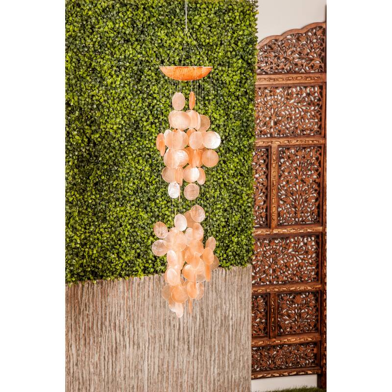 Shell Coastal Windchime 27 x 5 x 5 - 5 x 5 x 27 - Orange