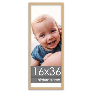 16x36 Traditional Natural Complete Wood Panoramic Frame with UV Acrylic ...