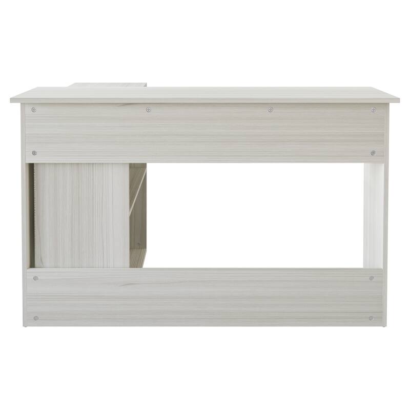 CraftPorch Contemporary L-Shape Writing Desk with Cabinet