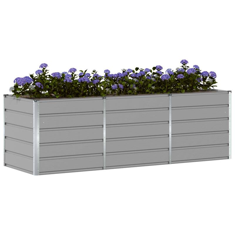 vidaXL Planter in Steel - 62.99 x 31.50 x 17.72