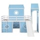 preview thumbnail 11 of 9, Full Size Loft Bed with Slide, Tent and Tower