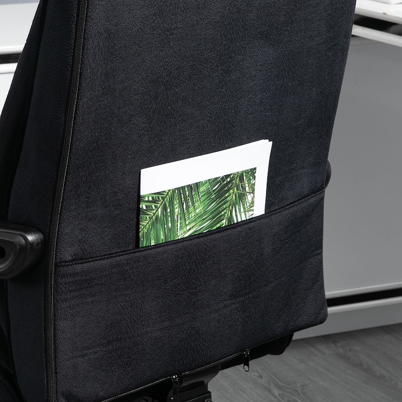 Vinsetto High-Back Executive Office Chair with Footrest, Microfiber Computer Chair with Reclining and Armrest, Ergonomic Chair