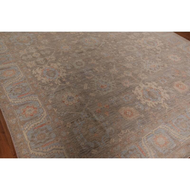 Vegetable Dye Oushak Oriental Area Rug Handmade Wool Carpet - 8'3" x 9'11"