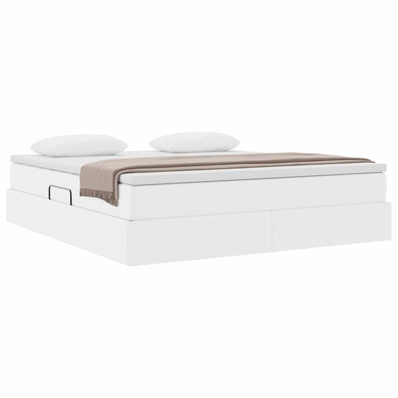 vidaXL Storage Bed with Mattress in Faux Leather