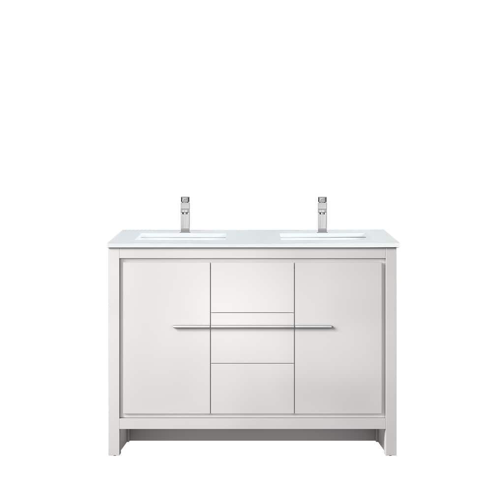 Lafarre Bath Vanity Quartz Top, Sink and Chrome Faucet